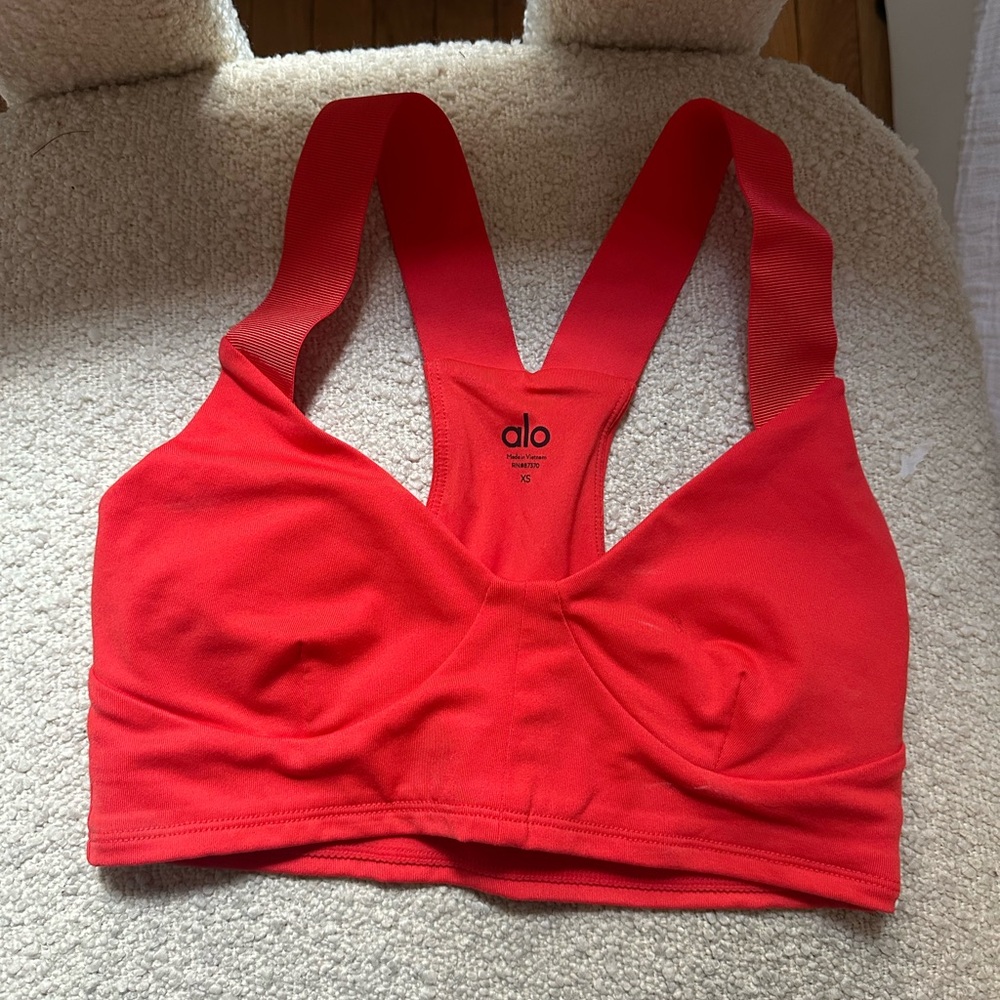ALO Yoga red Sports Bra